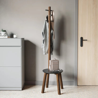 Umbra | PILLAR STOOL AND COAT RACK Black Walnut (Pick up & Delivery Only)