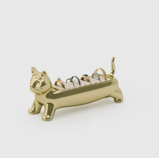 Umbra | Dachsie Ring Holder Cat Gold