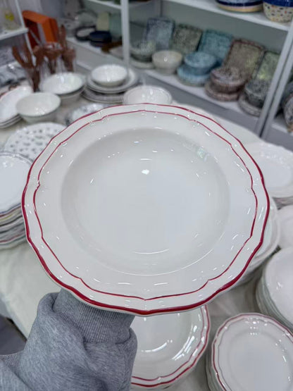 Gien Les Filet｜Rim Soup Deep Plate（7 colors）