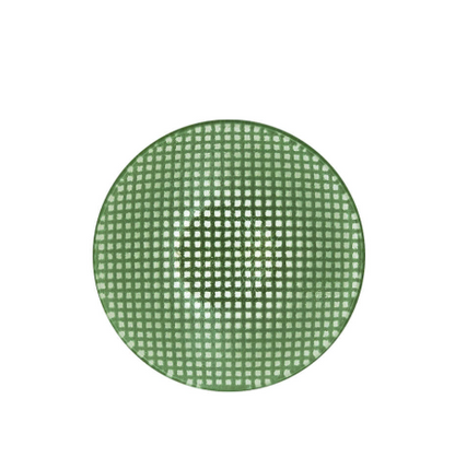Eding | checky circle sauce plate