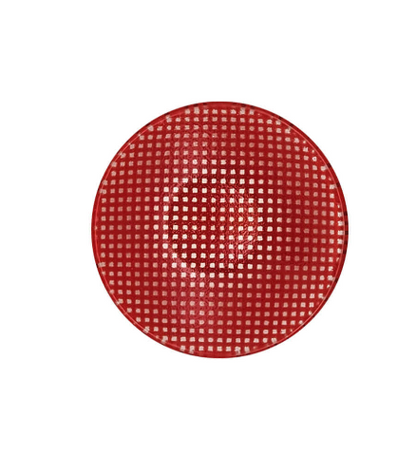 Eding | checky circle sauce plate