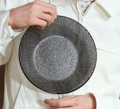 Eding | Checky Series black&white pasta bowl