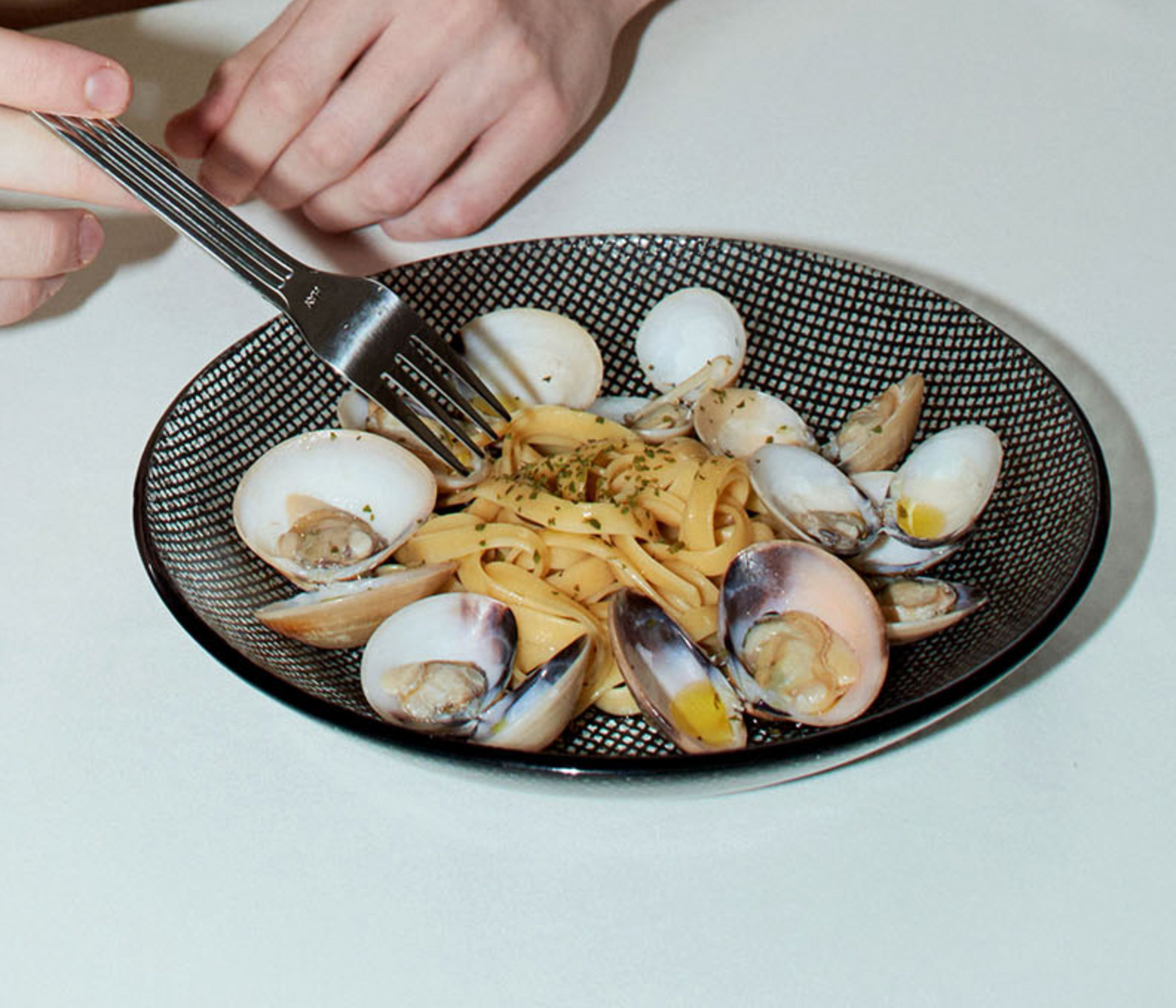 Eding | Checky Series black&white pasta bowl