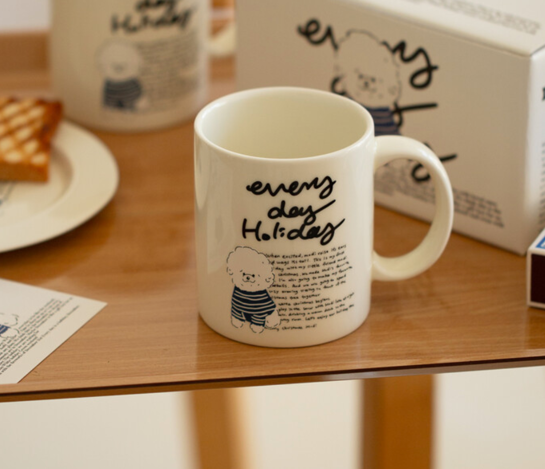 Momur | Weekend 8 Holiday Puppy Mug Saucer Set