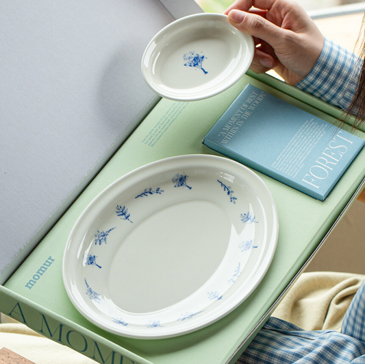 Momur | Weekend 11 Forest Oval Plate 2-piece Gift Set