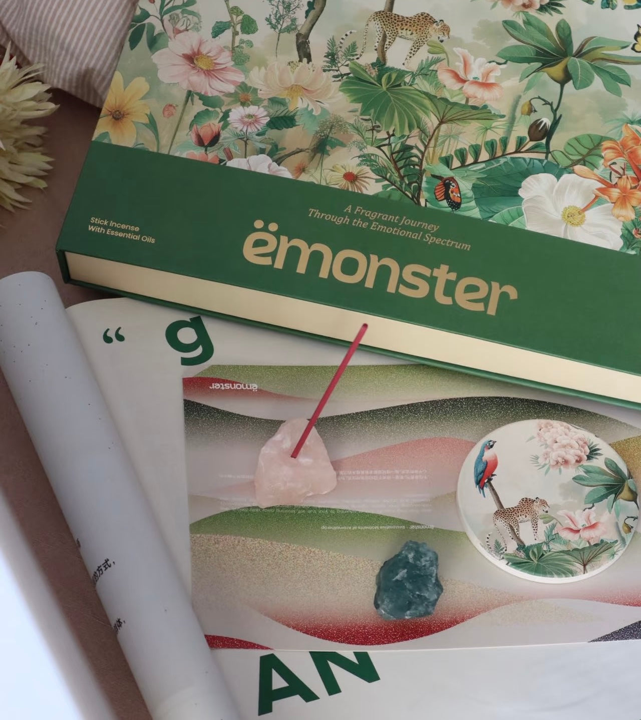 Emonster Encens - Coffret Cadeau 100 Bâtonnets - Éclosion et Récolte