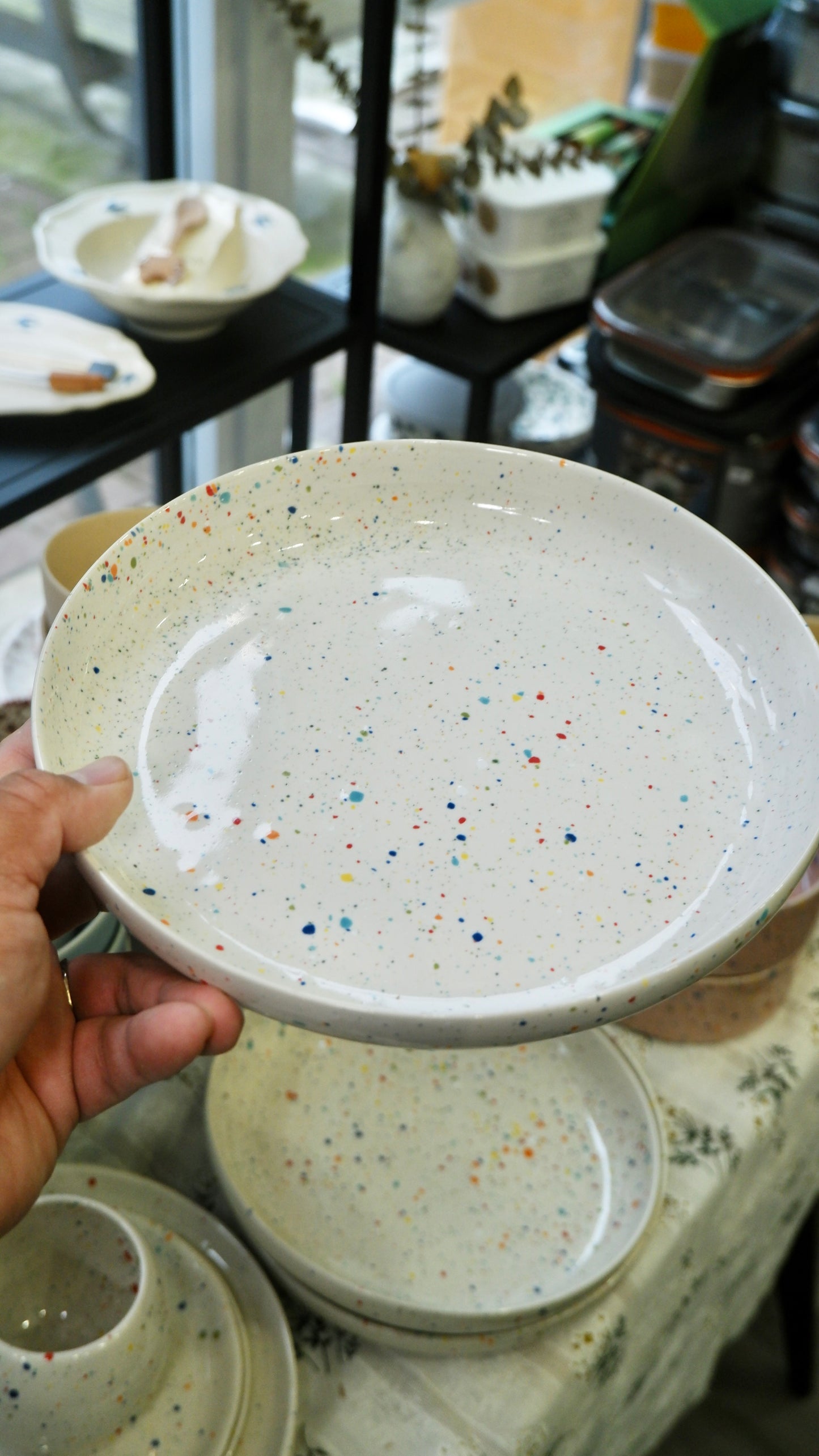 Egg Back Home｜New Party Series White 23cm Low Pasta Plate