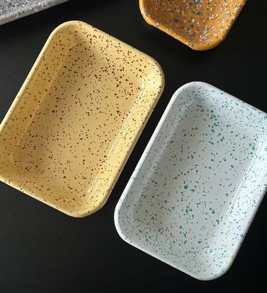 Eding | Milkyway Enamelware Medium Rectangle Tray