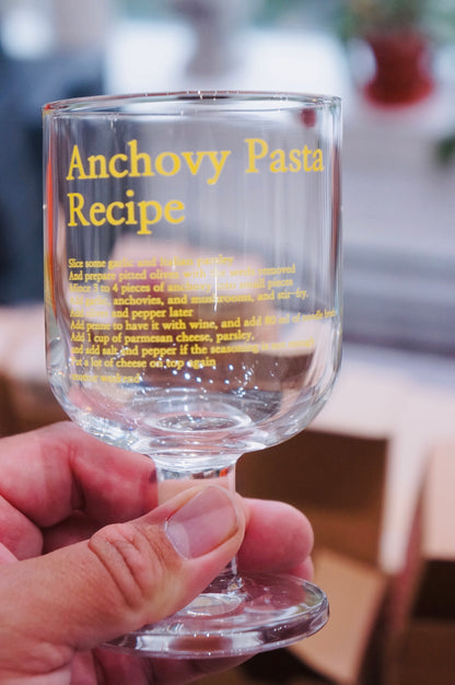 Momur Weekend Anchovy Pasta Recipe Glass Cup