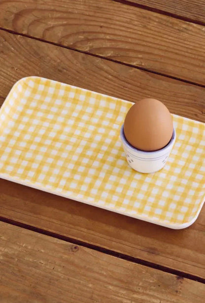 Yellow Checkered Tray
