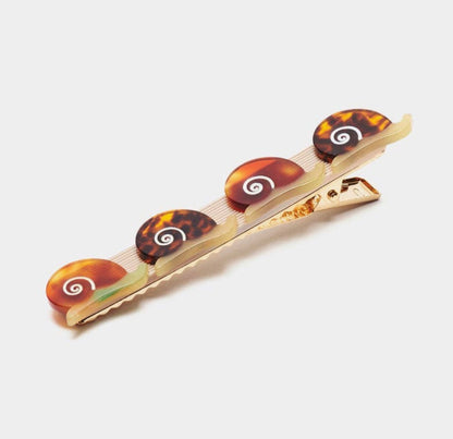Winona Irene｜Escargot Clip - Acetate Tiny Snail Alligator Hair Clip