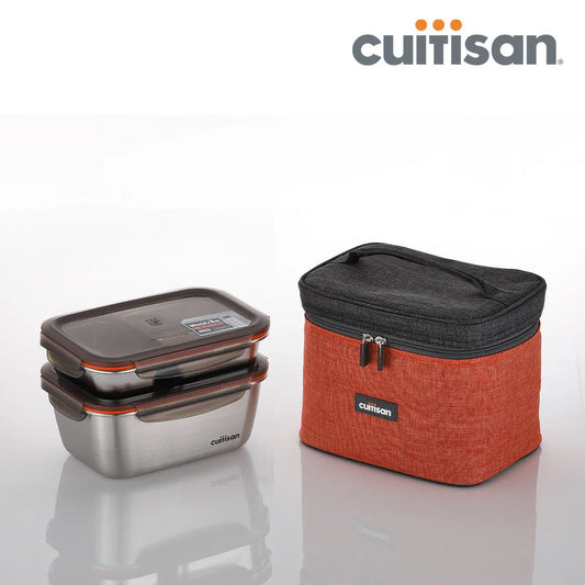 Cuitisan Stainless steel Microwavable Storage Box - To Go 2-in-1 Bag