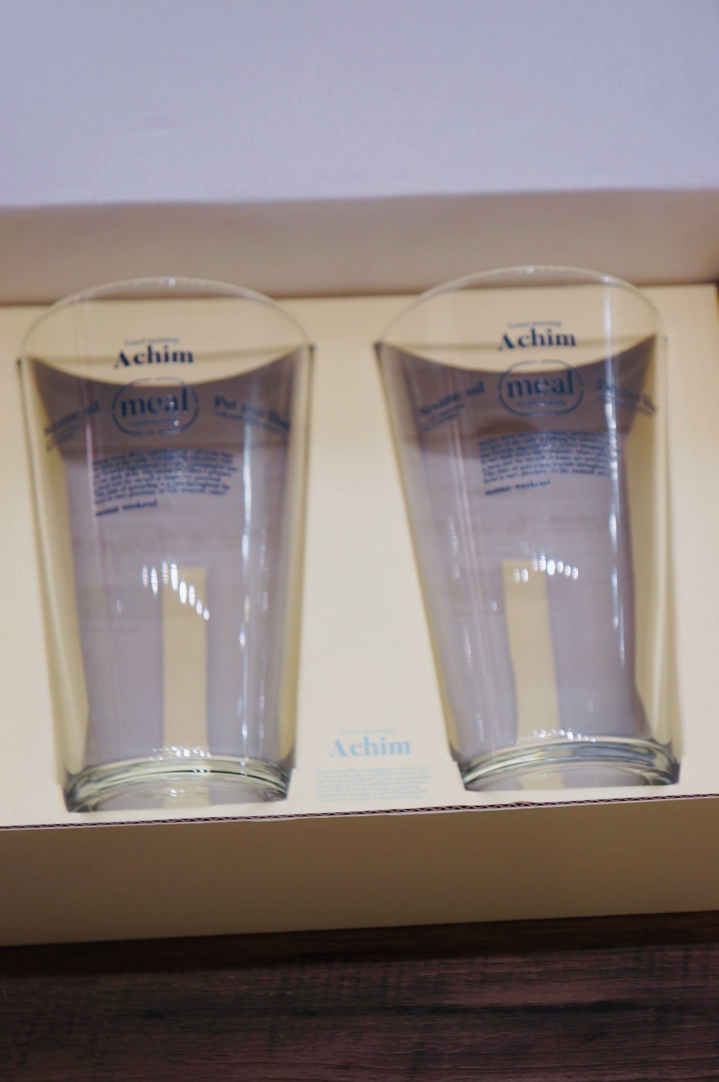 Momur Weekend 9 High Glass Cup Set （Green/Blue mix）