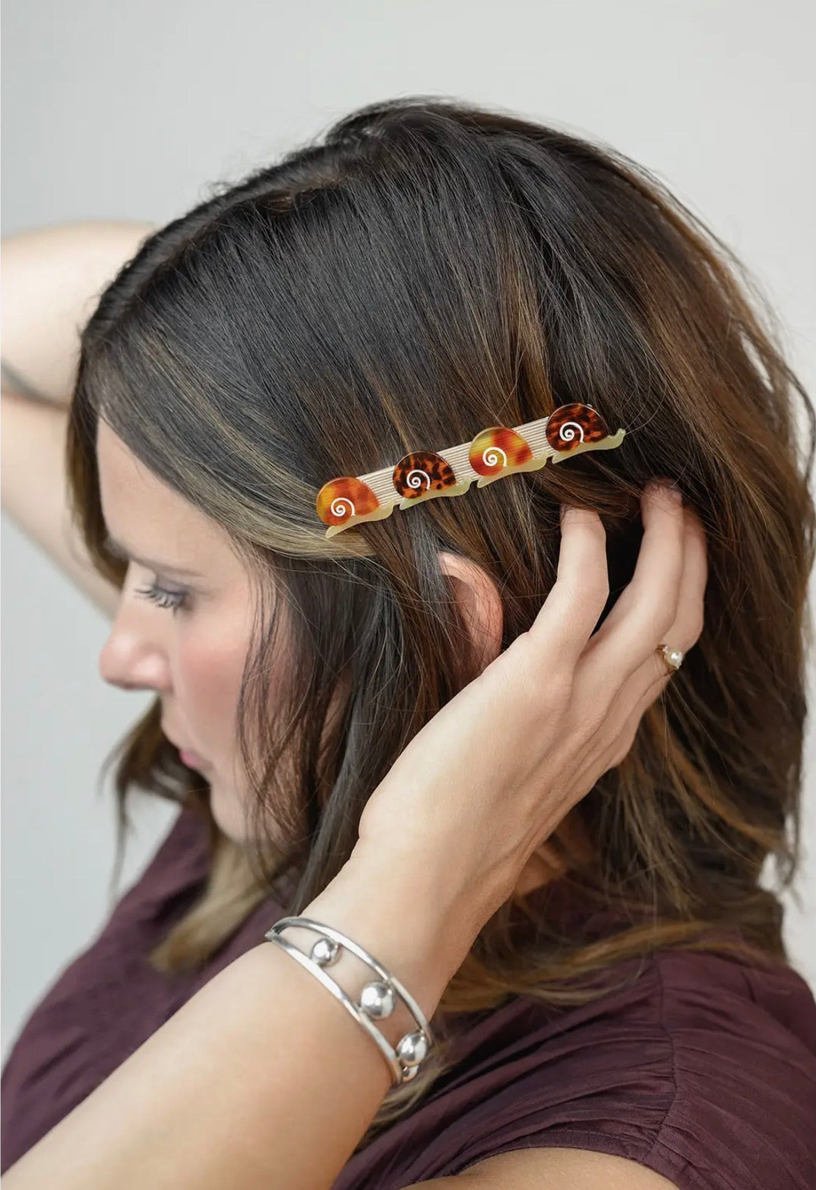 Winona Irene｜Escargot Clip - Acetate Tiny Snail Alligator Hair Clip