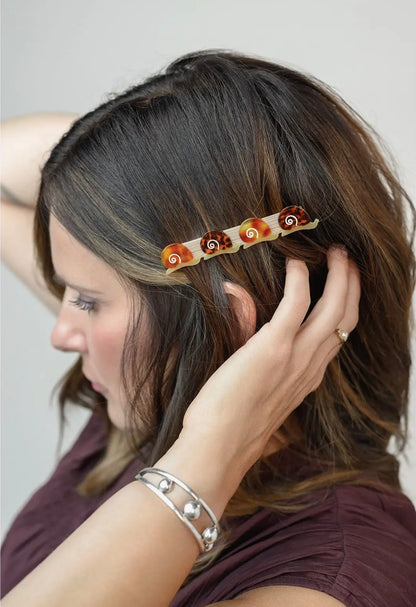 Winona Irene｜Escargot Clip - Acetate Tiny Snail Alligator Hair Clip