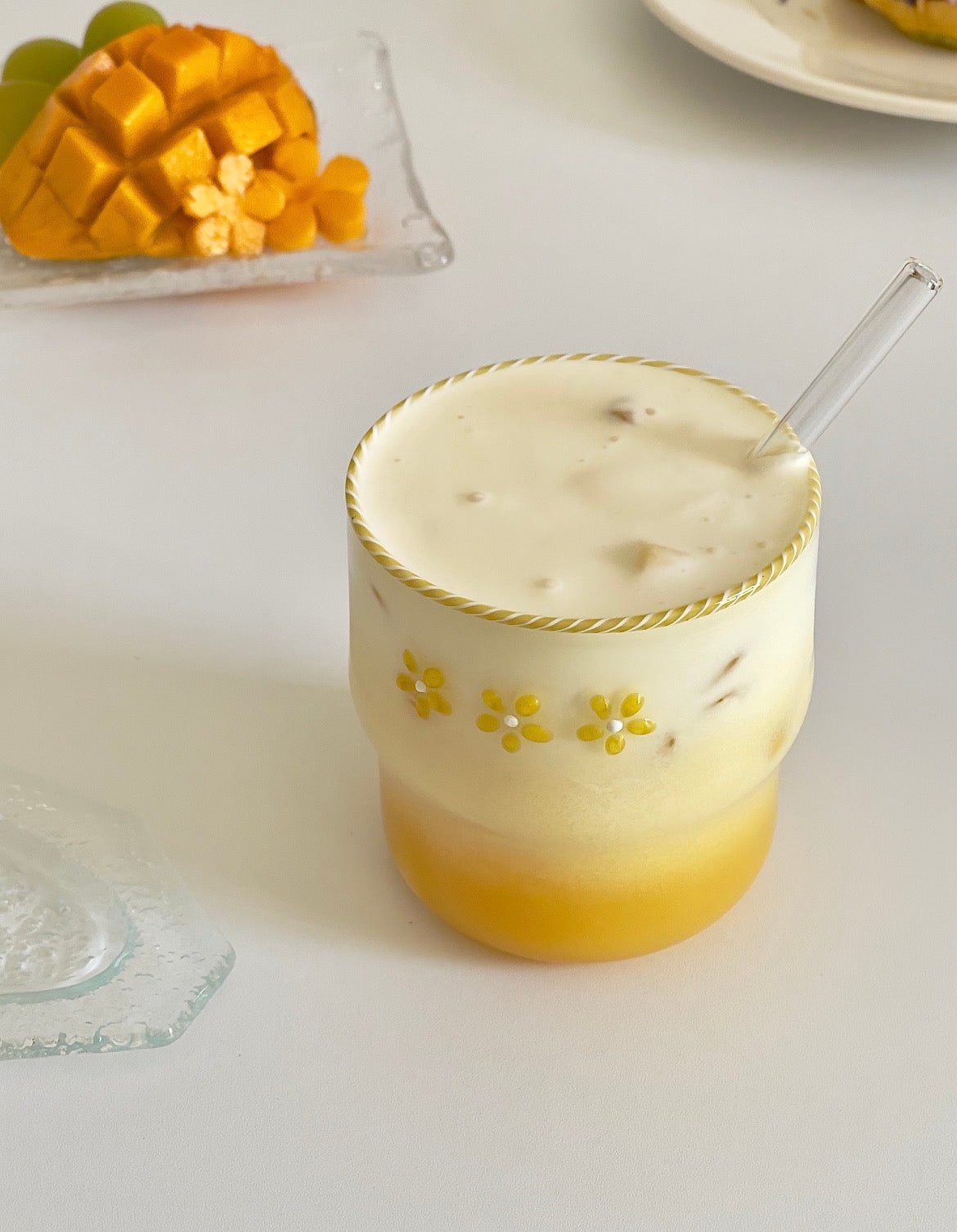 Lumiland｜Yellow Flower Glass Cup
