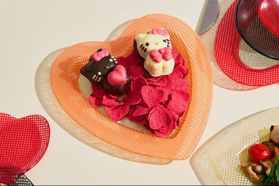 Eding | Checky Glass Heart Plate