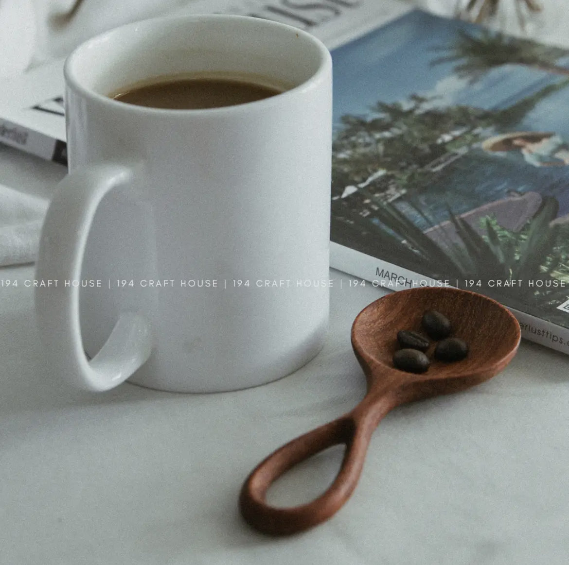 194 Craft House - Small Wooden Coffee/Tea Spoon