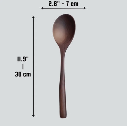 194 Craft House - Large Walnut Wooden Serving Spoon