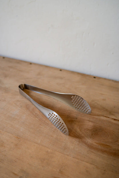 Yanagi Sori Designer |  Stainless Steel Tong with hole