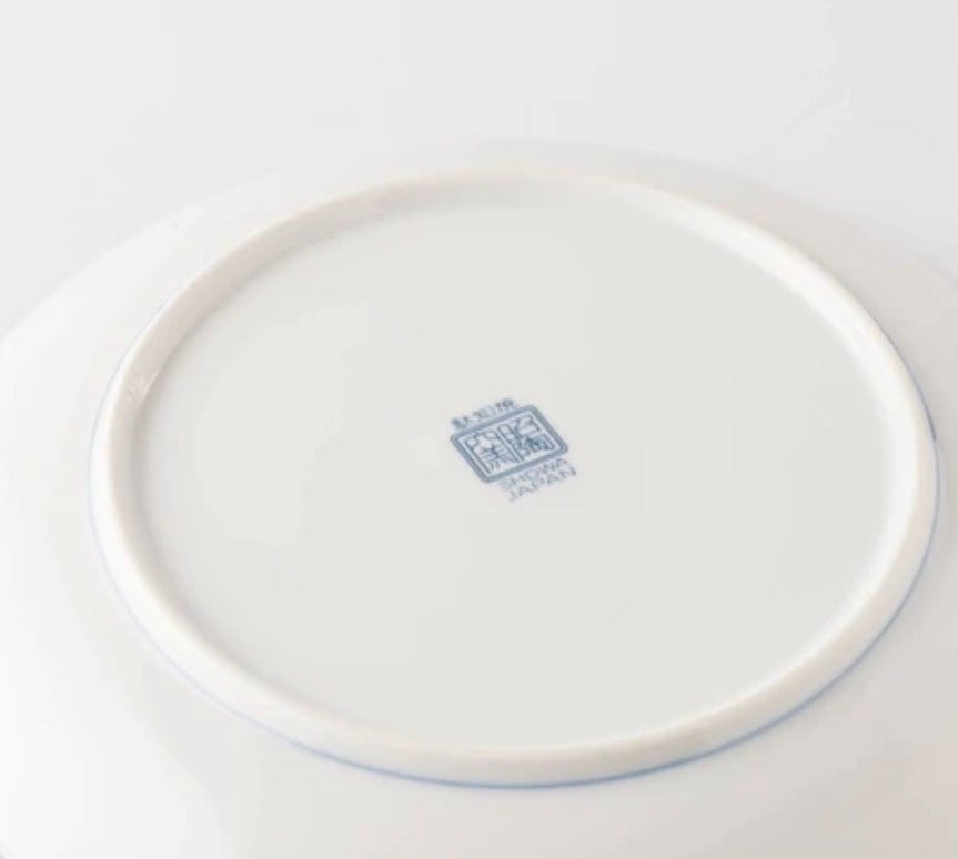 Mino Ware The Great Wave Pattern Coupe Plate