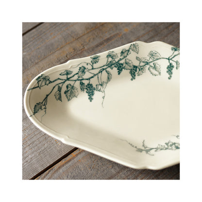 Studio M' | Vine Oval Plate - Large Blue