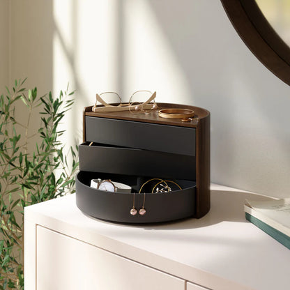 Umbra | MOONA STORAGE BOX- Black Walnut (Pick up & Delivery Only)