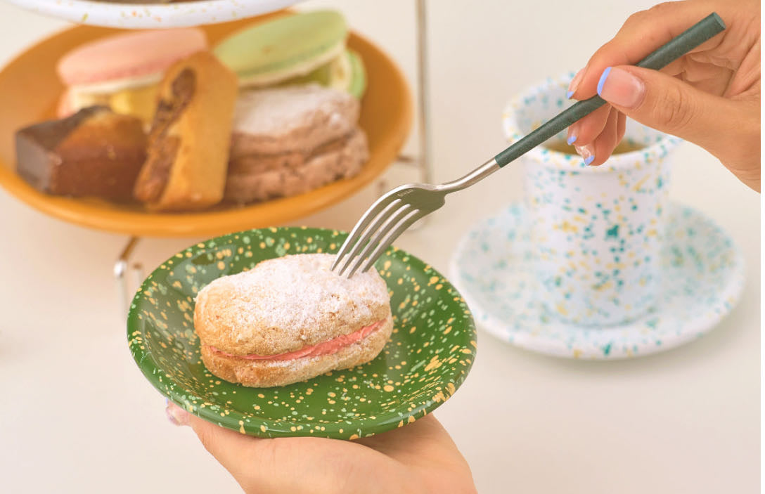 Eding | Milkyway Enamelware Coupe Salad Plate