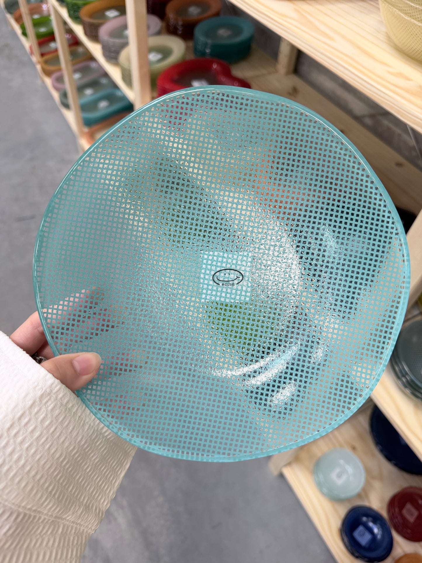 Eding | Checky Glass Salad Bowl
