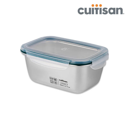 Cuitisan Stainless steel Microwavable Storage Box - Simple Rectangle 980ml
