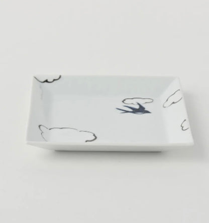 Kutani Ware | Cloud & Bird Series Dish Plate