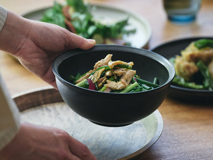 KINTO RIM Cereal Bowl (18cm/7.2in) - Matt Black
