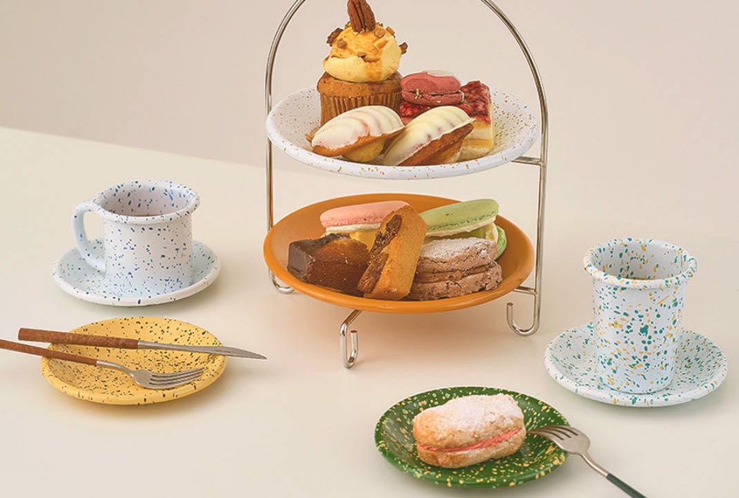 Eding | Milkyway Enamelware Coupe Salad Plate