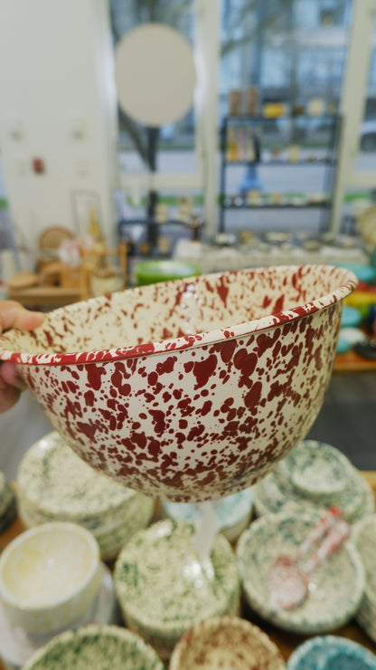 Crow Canyon | Large Cooking Bowl (Burgundy & Cream)