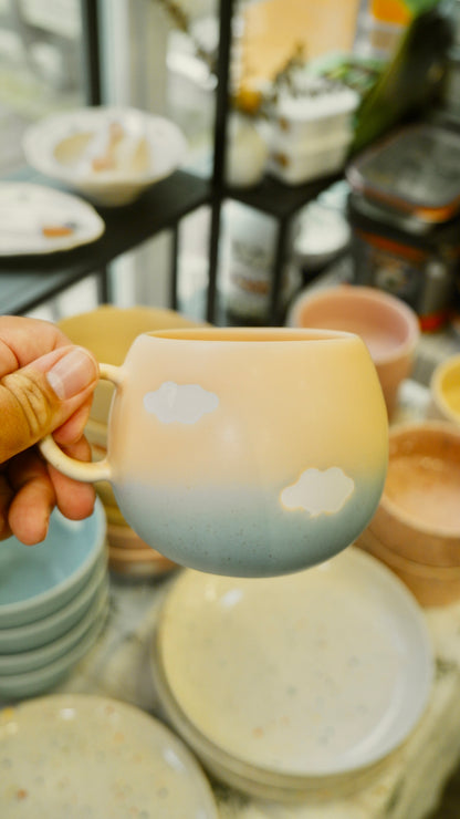 Egg Back Home｜Cloud Peach Sky 500ml Egg Cup
