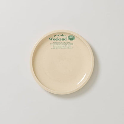 Momur Weekend 4 Holiday Plate Butter Green