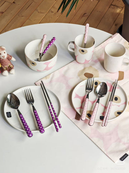 Neva Cultery - Pois Dotted Series Rose Pink