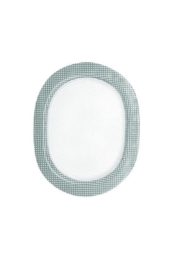 Eding | Plat ovale en verre Checky grand modèle
