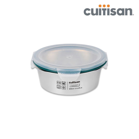 Cuitisan Stainless steel Microwavable Storage Box - Simple Round 640ml