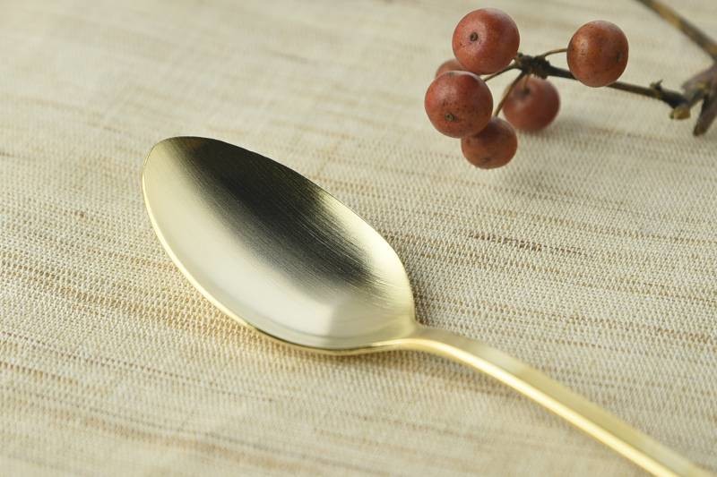 Tsubamesanjo | Mizuhiki Knot Fork & Spoon (Gold)