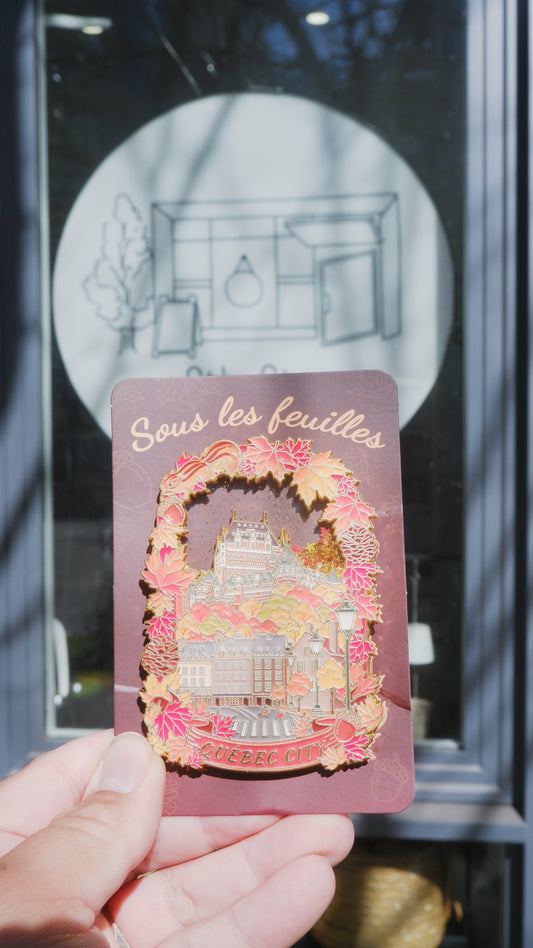 Quebec City Maple Fridge Magnet