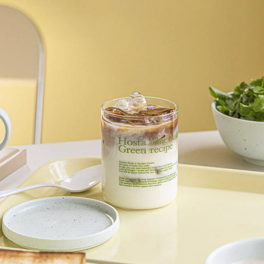 Momur Weekend Green Recipe Glass Cup