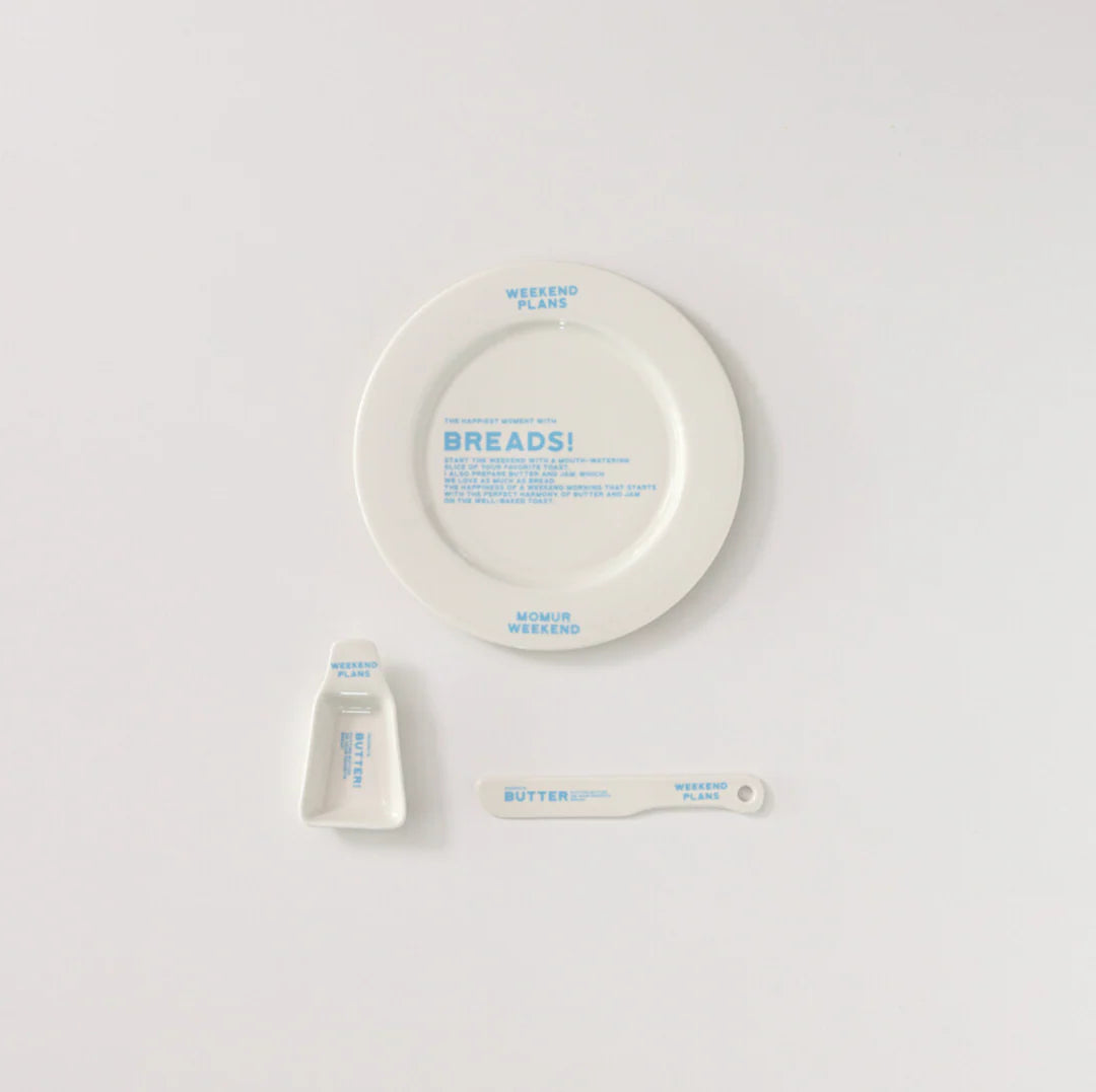 Momur | Weekend 5 Bread Plate Gift Set - Ivory