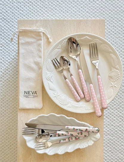 Neva Cultery - Heart Series Rose Pink