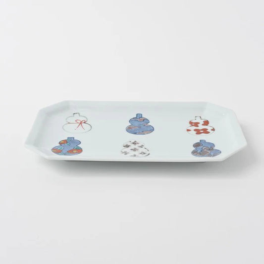 Six Gourd Rectangle Plate
