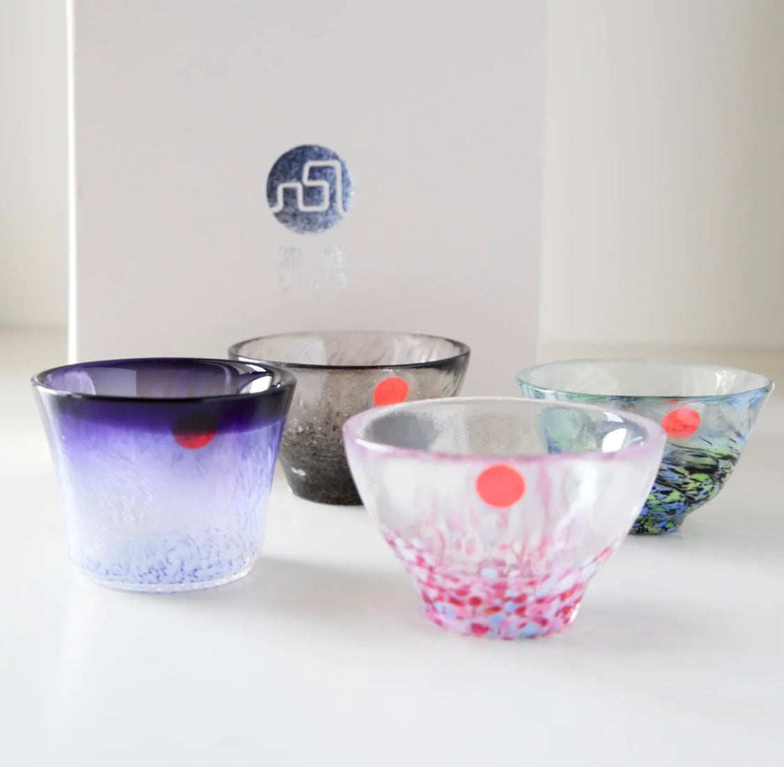 Aderia | Tsugaru Vidro 4pcs Barware - Cold Sake Cups Gift Set