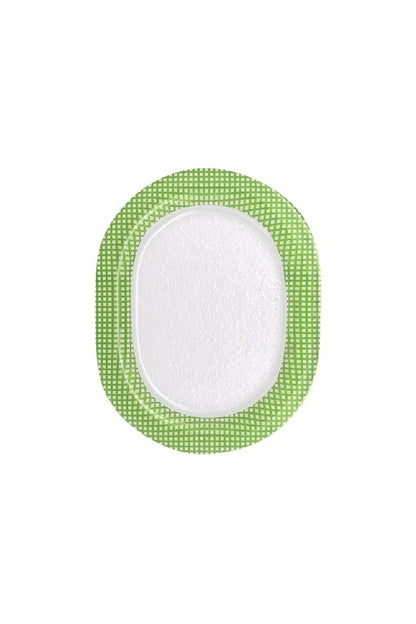 Eding | Checky Glass Oval Plate Small