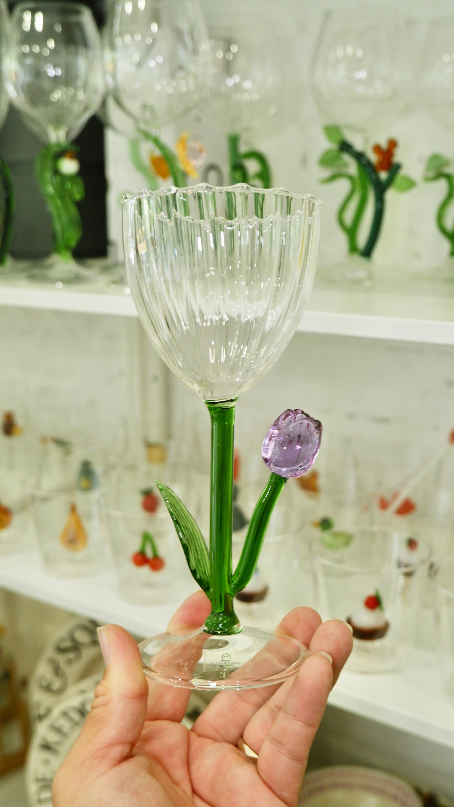 Ichendorf Milano | Optic Stemmed Glass Lilac Tulip