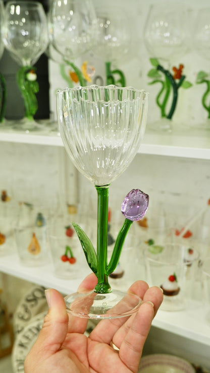 Ichendorf Milano | Optic Stemmed Glass Lilac Tulip