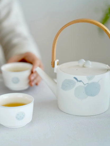 Jingdezhen | Lanting | Handmade Blue Fruit Tea Pot